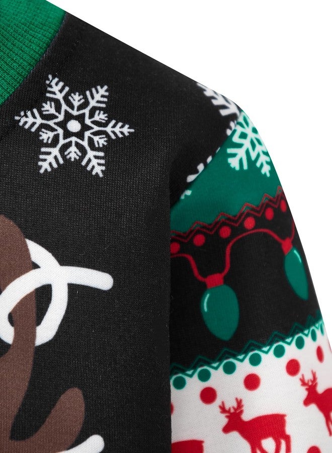 FUNMETA Toddler Baby Boy Girls Christmas Active Sweatshirts, Ugly Christmas Long Sleeve Crewneck Pullover Sweatshirt with Reindeer Xmas Sweaters for Kids 7 Years - Image 5