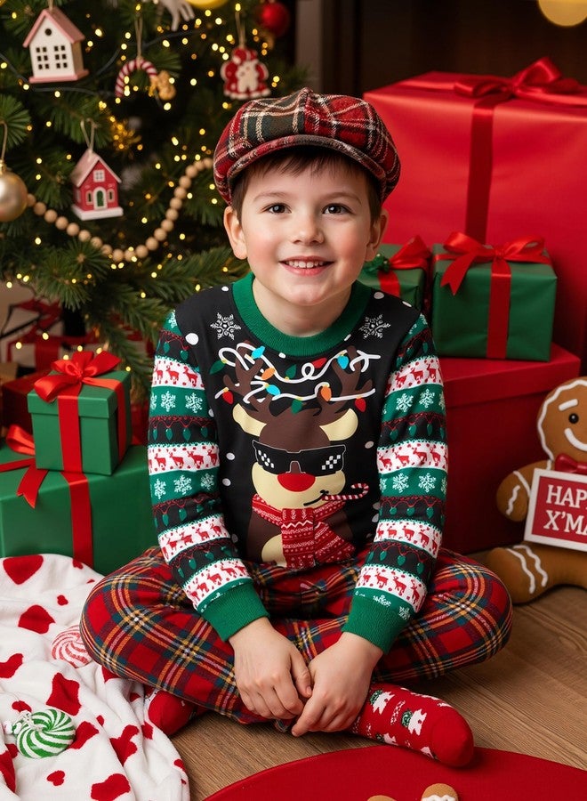 FUNMETA Toddler Baby Boy Girls Christmas Active Sweatshirts, Ugly Christmas Long Sleeve Crewneck Pullover Sweatshirt with Reindeer Xmas Sweaters for Kids 7 Years - Image 2