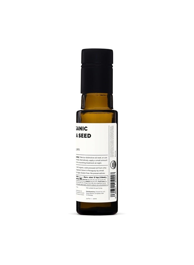 Erbology 100% Organic Chia Seed Oil 3.4 fl oz - Cold-Pressed - Premium Food Grade - Rich Omega-3 (66%) - Non-GMO - No Additives or Preservatives - Recyclable Glass Bottle - Image 2