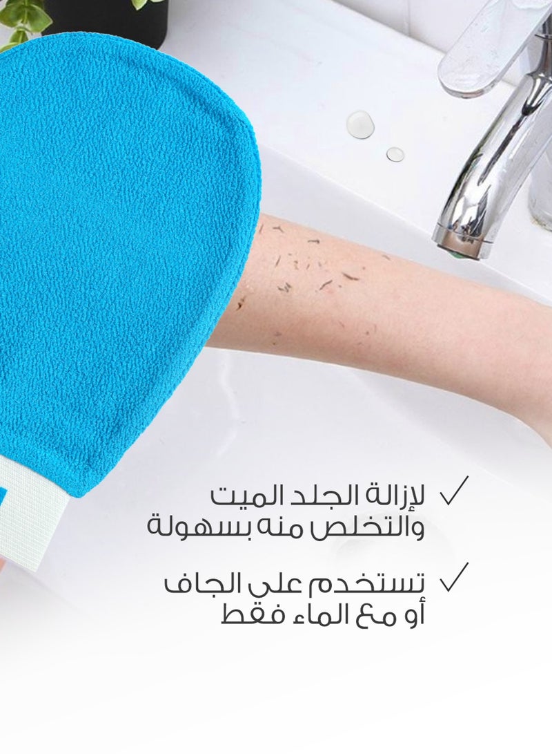 mella Korean Loofah - Great Peel Off Gloves Blue  - Image 4