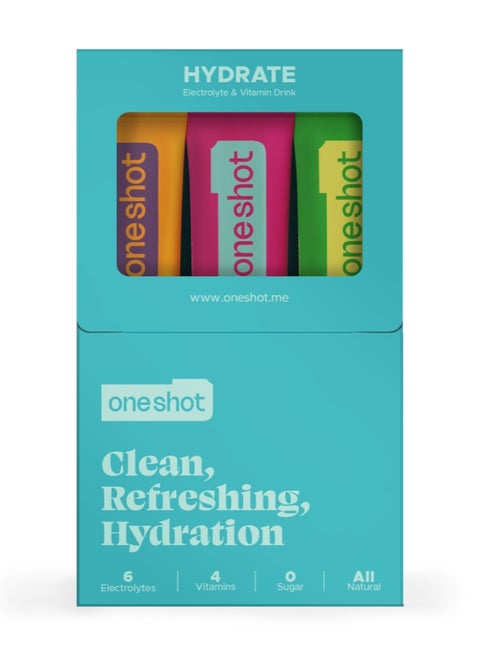 Daily Hydration, Sugar Free Electrolyte Powder Drink Mix with Vitamins and Zinc, No Aftertaste, Variety Flavors, 3 Sachets