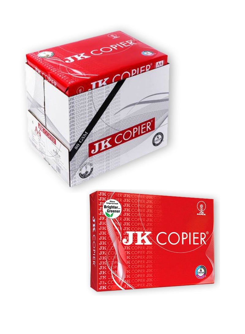 JK Copier ورق نسخ JK - A4، 2500 ورقة، 80 جرام، 5 رزمة - Image 1