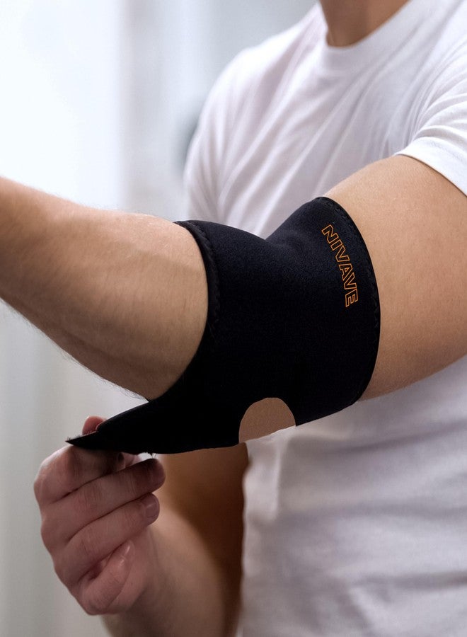 Nivave Elbow Support, Adjustable Neoprene Sleeve, Tennis Elbow Support Brace for Men & Women (Single, Corsica, Universal, Black, 1) - Image 1