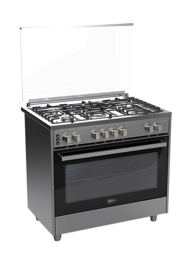 EDISON Edison Free-standing Gas Oven, Heavy-Duty, Stainless Steel, 5 Burners, 60×90 cm  - Image 1