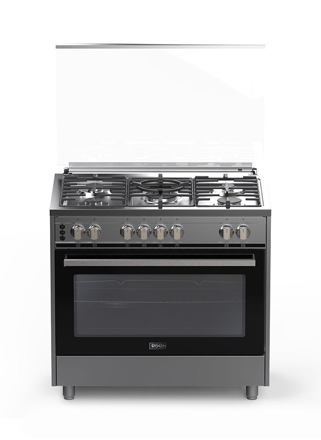 EDISON Edison Free-standing Gas Oven, Heavy-Duty, Stainless Steel, 5 Burners, 60×90 cm  - Image 2