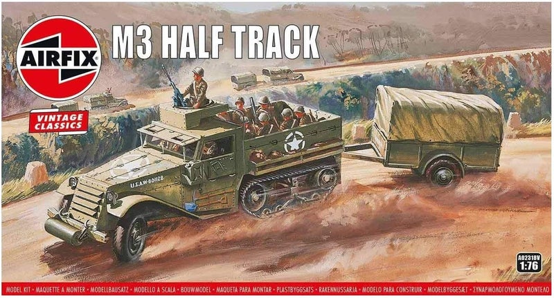 Airfix Model Tank A02318V M3 HalfTrack Plastic Model Kits for Adults Kids 8 176 Scale Skill Level 2 WW2 Theme Military Models World War 2 Tanks - Image 2