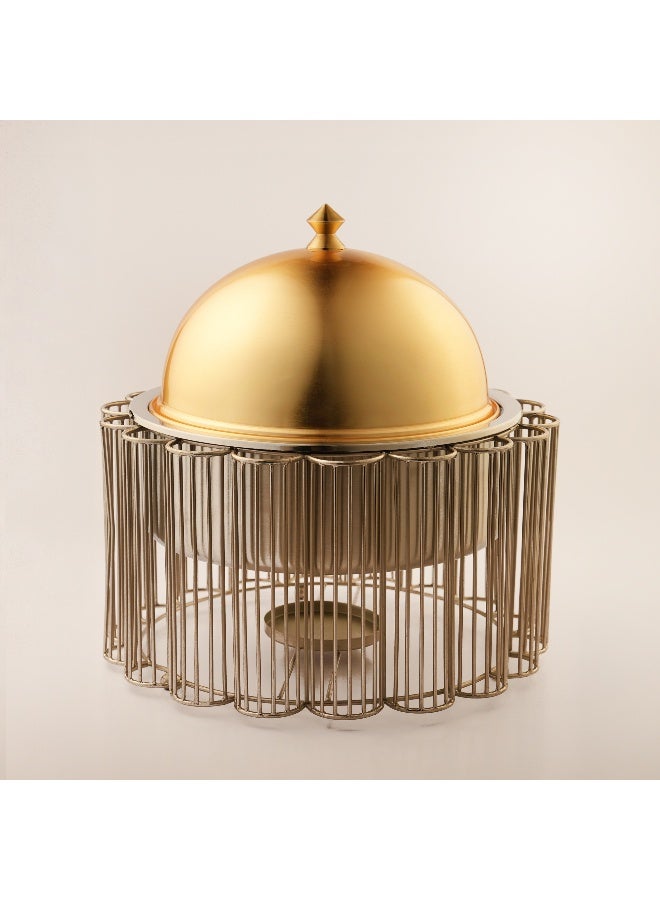 La Mesa Stainless Steel Food Warmer 3L, Gold And Silver - Image 1