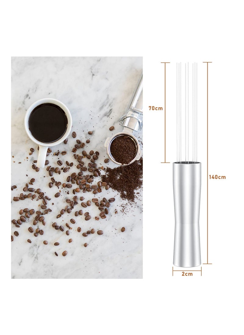 SYOSI SYOSI Espresso Coffee Stirrer, Wdt Tool Coffee Distribution Tool Needle Coffee Powder Stirrer Hand Tamper Distributor Kitchen Gadgets Tool, Silver  - Image 5