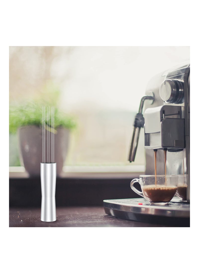 SYOSI SYOSI Espresso Coffee Stirrer, Wdt Tool Coffee Distribution Tool Needle Coffee Powder Stirrer Hand Tamper Distributor Kitchen Gadgets Tool, Silver  - Image 2
