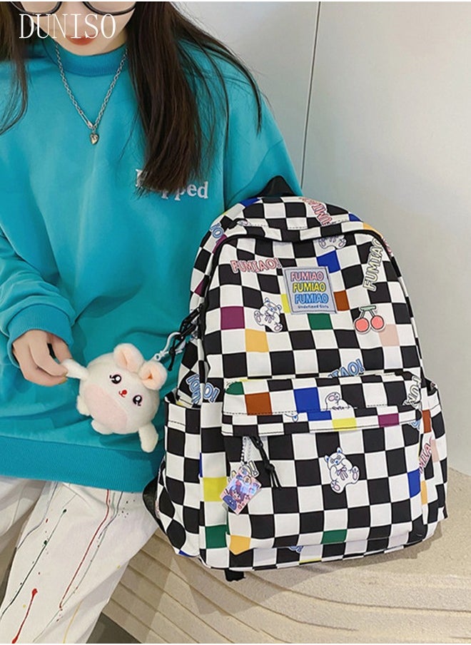 DUNISO School Backpack with Pencil Case Waterproof Book Bag with Compartments for Teen Girl Kid Students Elementary School Kids' School Bag Large Capacity  - Image 2