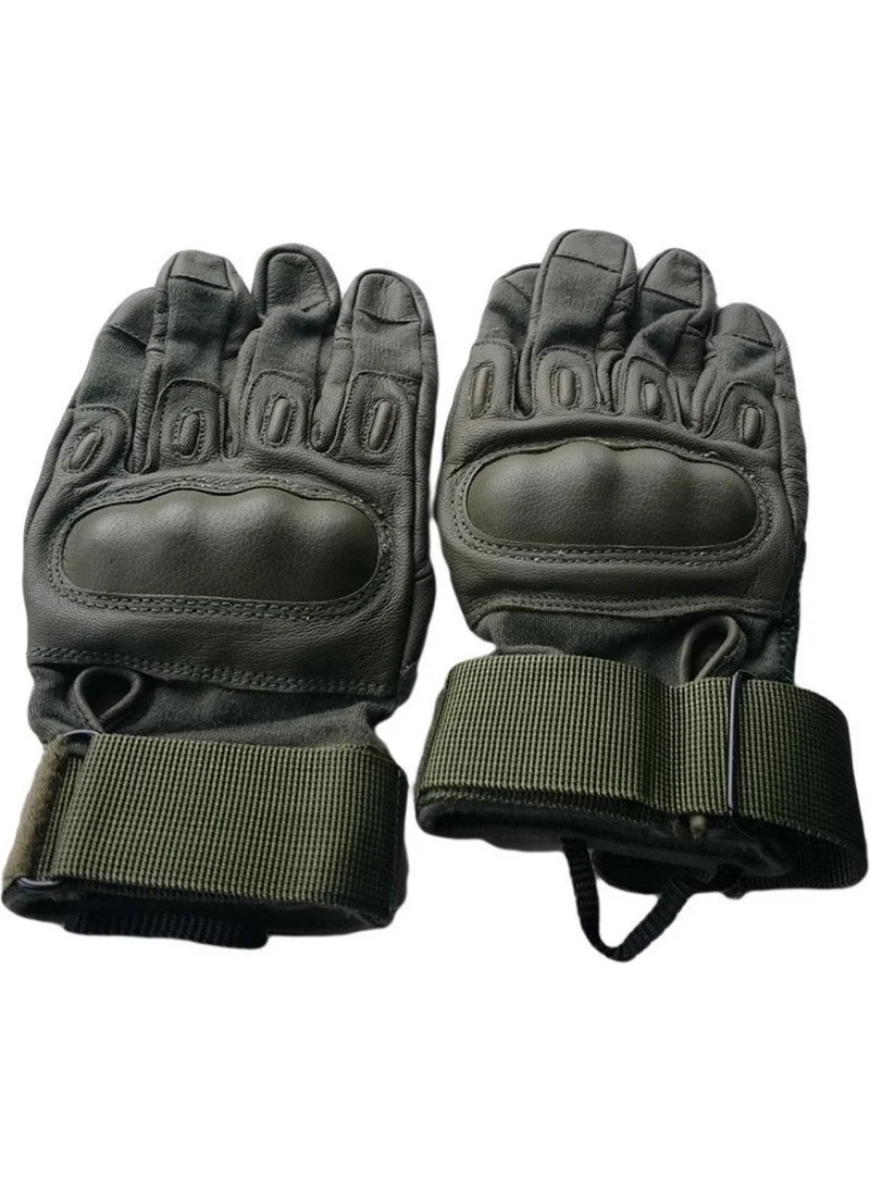 Swisspo Green Leather Gloves