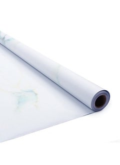 FEELING MALL Marble Wall Paper Granite 3D Look Gloss Bachsplash Self Adhesive Film Matte Paper Foil Stickers Decal Decorative Cupboard Almirah Fridge Tabletop Floor Cabinets Bathroom (Greenline)  - Image 4