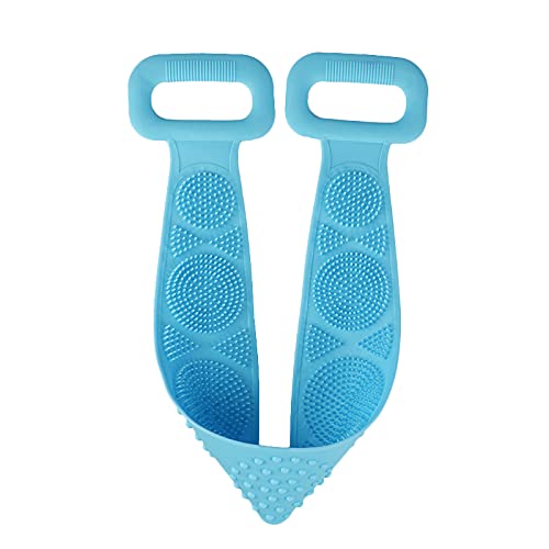 Hriman Silicone Body Back Scrubber Bath Brush Washer For Dead Skin Removal Mens Womens Double Side Brush Belt For Shower Exfoliating Belt Easy to Clean Lathers Well - Image 2