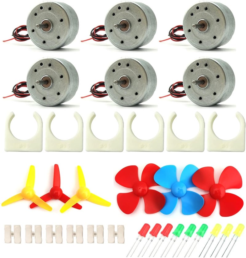 EUDAX Mini Generator Motors 3V12V DC Motor Electric Motor for DIY Toys Wind Turbine Generator Hand Cranked Power Generator Model Plastic Motor Holder - Image 1