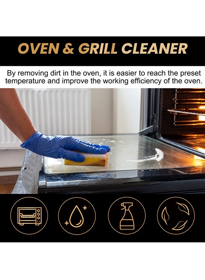 Jakehoe رذاذ منظف الفرن والشواية، ينظف ويزيل الدهون عن شبكات وطاولات الشواء، الزجاج، أسطح الطهي الخزفية، المدخنات الكهربائية والحبيبية، مزيل دهون قوي للبقع الصعبة، الطعام المحترق وتراكم الكربون، 100 مل - Image 3