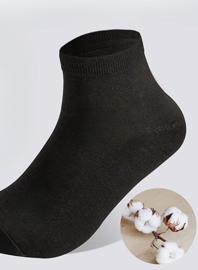 10 Pack Socks Mens Cotton Calf Socks Soft Breathable Athletic Long Crew Casual Socks Men's Sock (Black) - Image 3