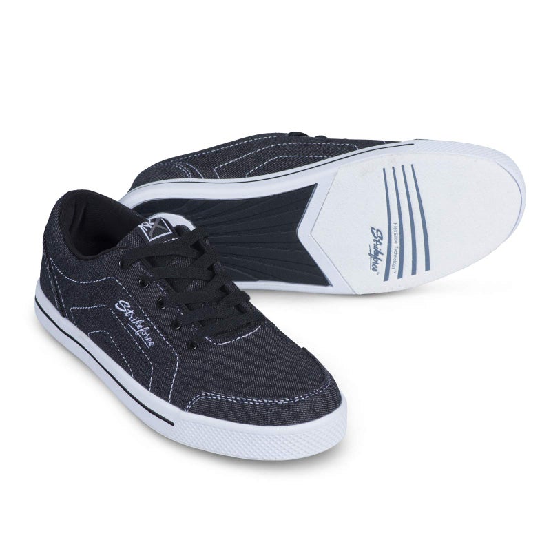Strikeforce Laguna BlackDenim Womens Size 9 Bowling Shoe with FlexSlide Technology for Right or Left Handed Bowlers
