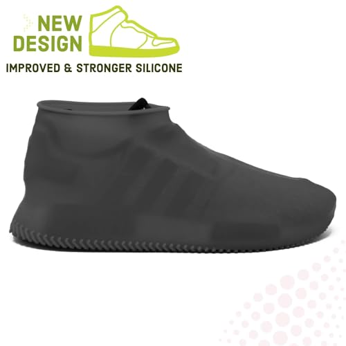 FEXMY Waterproof Silicone Shoe Covers for Men and Women – Reusable, Non-Slip Overshoes for Rain, Snow, Travel, Outdoor Use – Durable Shoe Protector from Water. (Black, L: Size US 6.5-10) - Image 3
