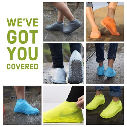 FEXMY Waterproof Silicone Shoe Covers for Men and Women – Reusable, Non-Slip Overshoes for Rain, Snow, Travel, Outdoor Use – Durable Shoe Protector from Water. (Black, L: Size US 6.5-10) - Image 2