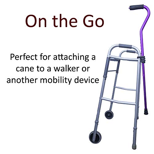 Crutcheze Cane Holder 3 Pack – Universal Clip for Walker, Rollator, Wheelchair, Scooter – Secure Cane Hook Attachment – Keeps Canes Within Reach – Walking Stick Accessory for Seniors - Image 5