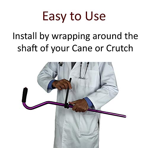 Crutcheze Cane Holder 3 Pack – Universal Clip for Walker, Rollator, Wheelchair, Scooter – Secure Cane Hook Attachment – Keeps Canes Within Reach – Walking Stick Accessory for Seniors - Image 2