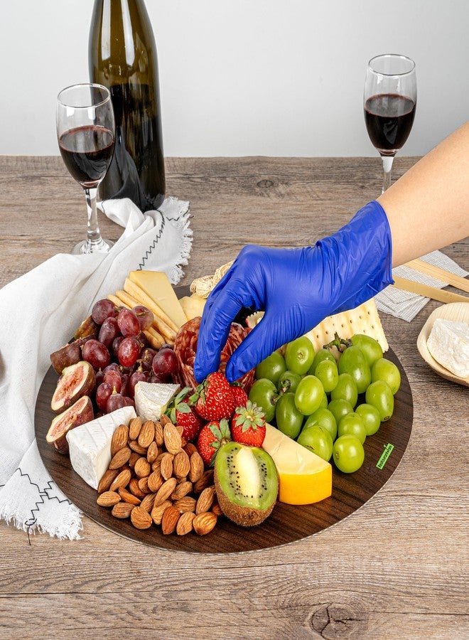 Restaurantware Cater Tek 13.8 Inch Charcuterie Boards 10 Faux Wood Cheese Boards - Round Stackable Dark Paper Cardboard Charcuterie Boards Disposable For Serving At Catered Events - Image 4