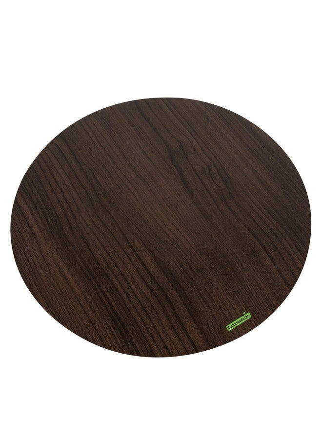 Restaurantware Cater Tek 13.8 Inch Charcuterie Boards 10 Faux Wood Cheese Boards - Round Stackable Dark Paper Cardboard Charcuterie Boards Disposable For Serving At Catered Events - Image 2