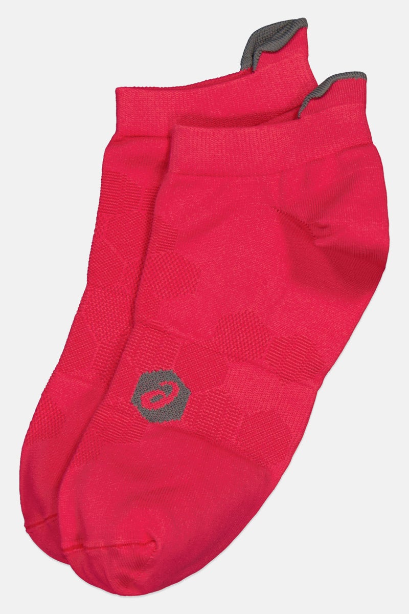 asics Men 1 Pair Brand Logo Easy Ped Running Socks, Pink - Image 3