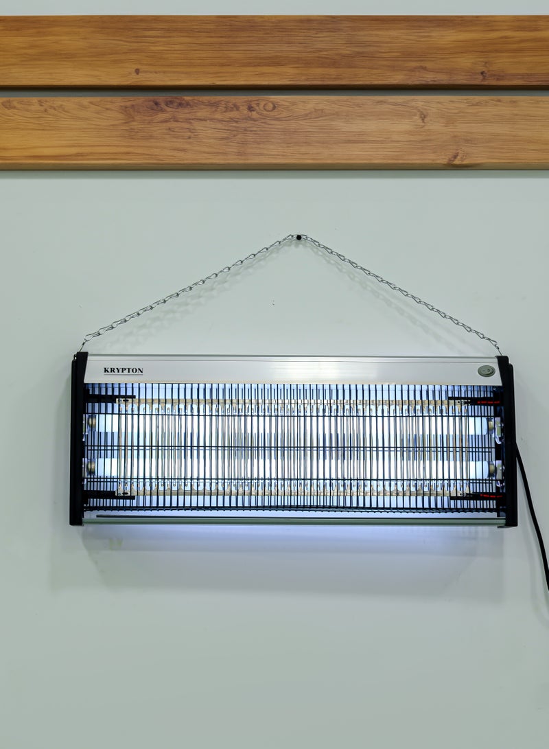 KRYPTON Krypton Electric Insect Killer- KNBK6583/ Automatic Pest and Fly Killing Machine, 2x20 W, Energy Saving/ Natural and Chemical Free, Advanced Technology with Low Power Consumption/ Suitable for Home, Office, Restaurants, Hospitals, etc./ 2 Years Warranty, Silver and Black  - Image 2