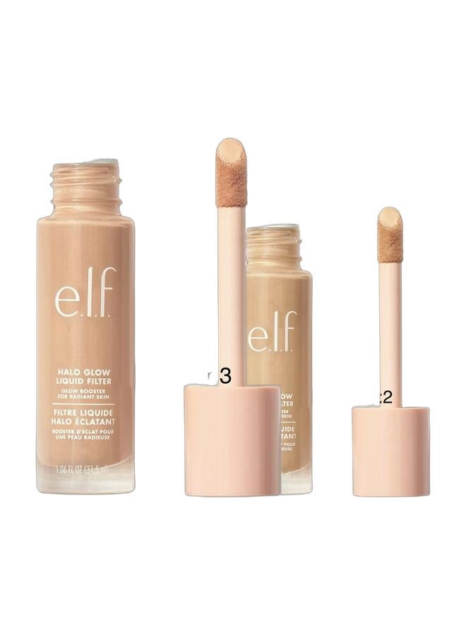 إلف باقة من e.l.f. Halo Glow Liquid Filter درجتي 2 و3 (31.5 مل) تمنح البشرة إشراقة طبيعية ويمكن استخدامها وحدها أو مع المكياج. ✨ - Image 1