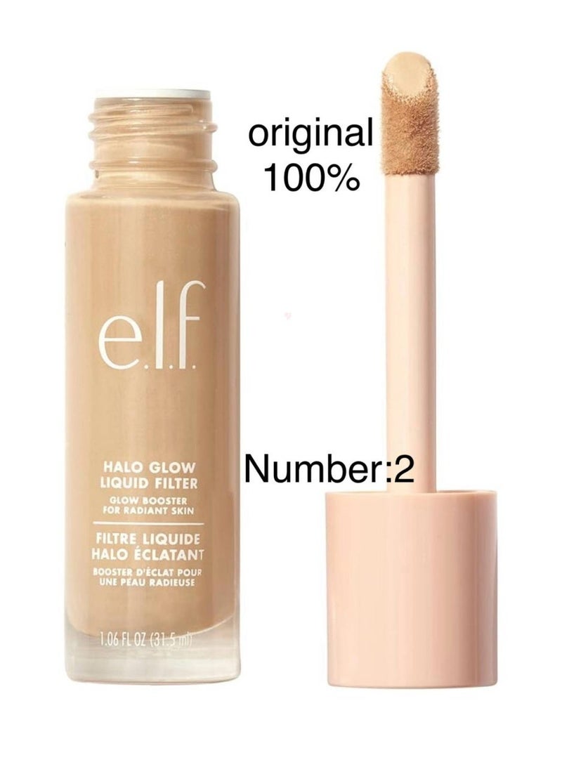 إلف باقة من e.l.f. Halo Glow Liquid Filter درجتي 2 و3 (31.5 مل) تمنح البشرة إشراقة طبيعية ويمكن استخدامها وحدها أو مع المكياج. ✨ - Image 3
