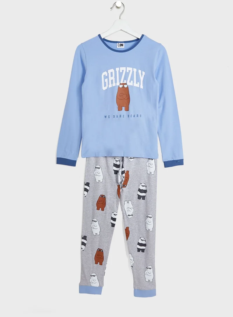 Cotton On Kids Slogan Pyjama Set