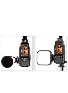 Angmei Camera Magnetic Mount Stand Extension Adapter for DJI Osmo Pocket 3 Case Holder Protective Cage Cold Shoe Light Microphone Tripod Mount Bracket Holder Handle Frame Accessories for Osmo Pocket 3  - Image 5