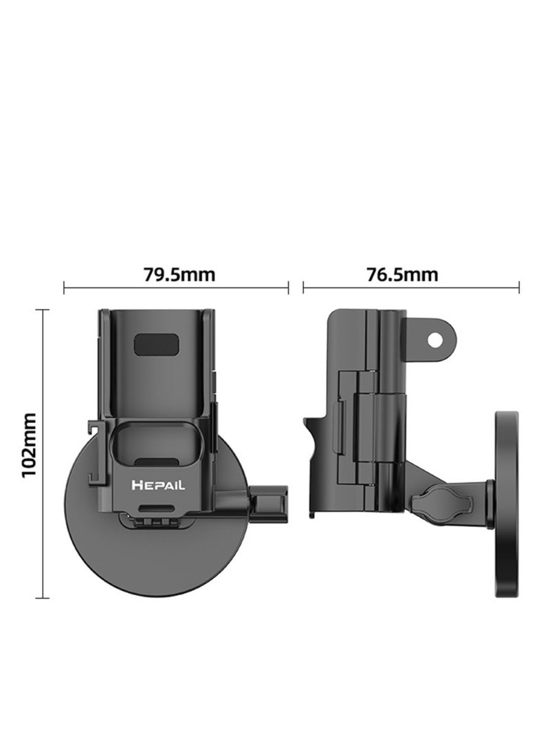 Angmei - Camera Magnetic Mount Stand Extension Adapter for DJI Osmo Pocket 3 Case Holder Protective Cage Cold Shoe Light Microphone Tripod Mount Bracket Holder Handle Frame Accessories for Osmo Pocket 3 - Image 1