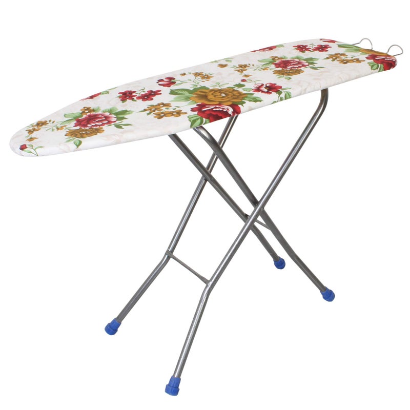 GRAZIA Steel Folding Wooden Ironing Table (White, 112x40cm) - Image 5