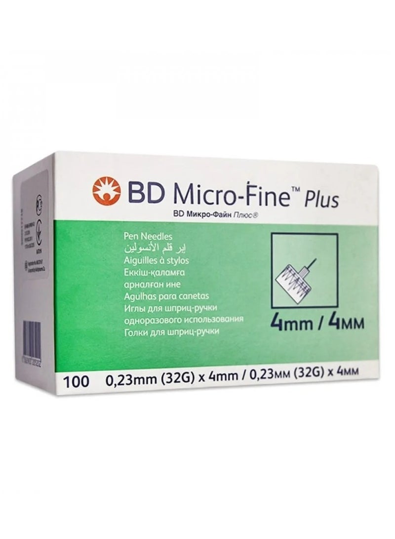 BD BD Micro-Fine Plus Insulin Pen Needle 32G X 4Mm 100's (2 Pack)  - Image 3