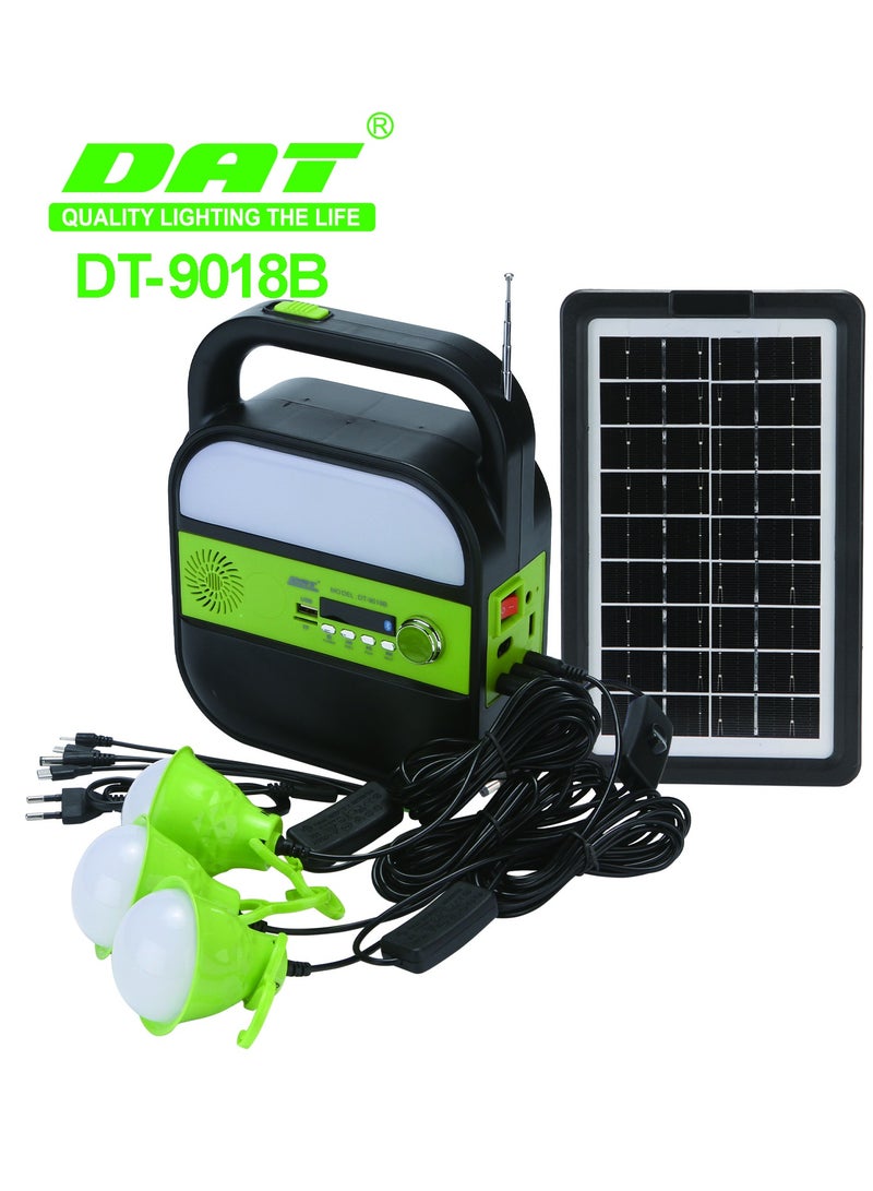 DAT Portable solar lighting system DC solar mini inverter solar fm radio solar emergency light led camping light - Image 1