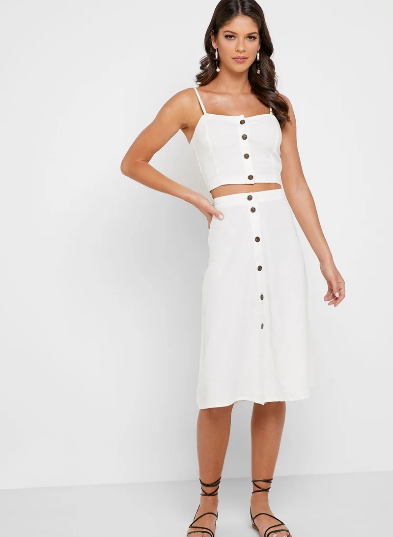 Jacqueline de Yong Button Through Skirt