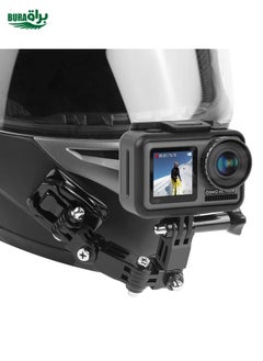 Cycling Helmet Adhesive Multi-Joint Arm Fixed Mount Set with J-Hook Buckle Mount & Screw for GoPro, Insta360, DJI and Other Action Cameras