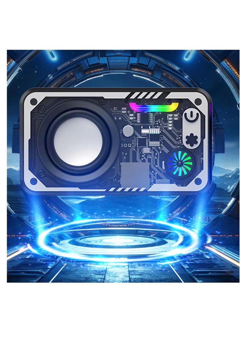 كابتن تيك Portable Bluetooth Speaker, Bluetooth Speaker Loud, Wireless Bluetooth 5.3 Speaker with Color RGB Light, Device Serial Connection Double Speaker, Transparent Bluetooth Sound for Indoor, Outdoor - Image 4