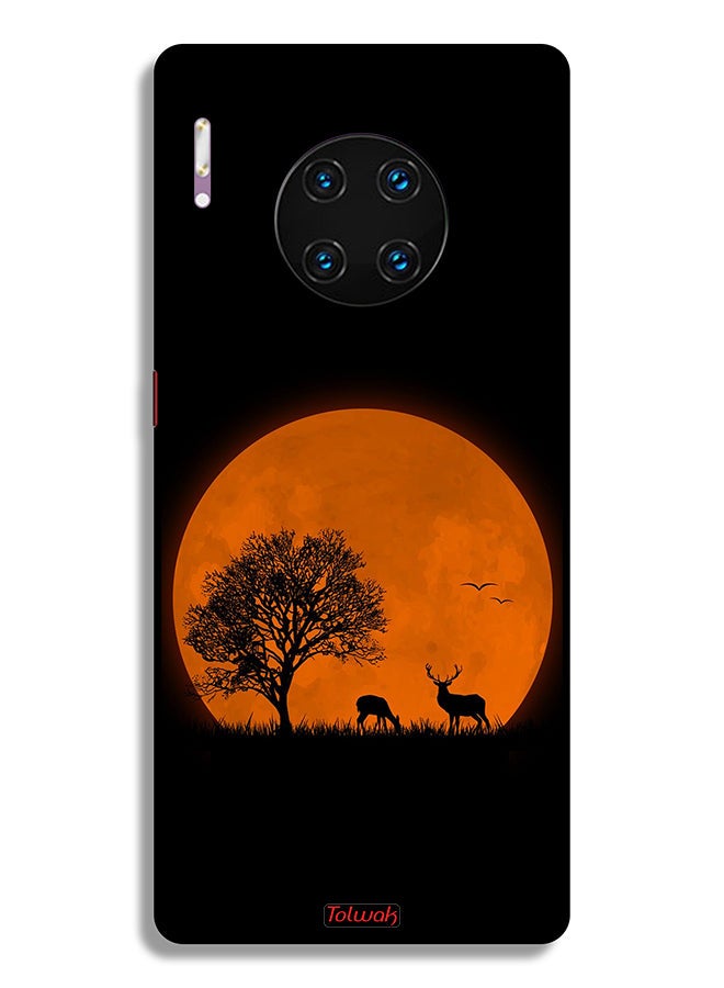 Tolwak Huawei Mate 30 Pro 4G Protective Case Cover Evening Moon Art - Image 2