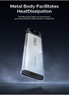 Orico ORICO 2TB External SSD Up to 1050MB/s, Hanging Hole Design Portable Solid State Drive, USB C&A 2 in 1 Cable, Reliable Storage for Type-C Smartphone, Tablets, Laptops - C10  - Image 5