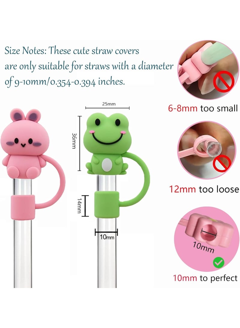 Silicone Straw Toppers for 10mm Straws, 2-Pack Strawberry Straw Covers for Stanley Quencher H2.0 and Simple Modern Tumblers, Food-Grade Reusable Straw Caps - Image 2