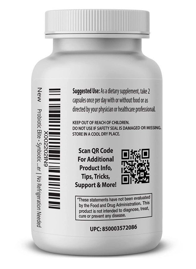 Pro Formulations MD Probiotic Elite – Synbiotic with FOS + Supernatant – 60 vcaps – Pre, Post & Probiotic Digestive Support with 20 Billion CFU, FOS, Acacia Fiber & Freeze–Dried Culture Powder – No Refrigeration Needed  - Image 3