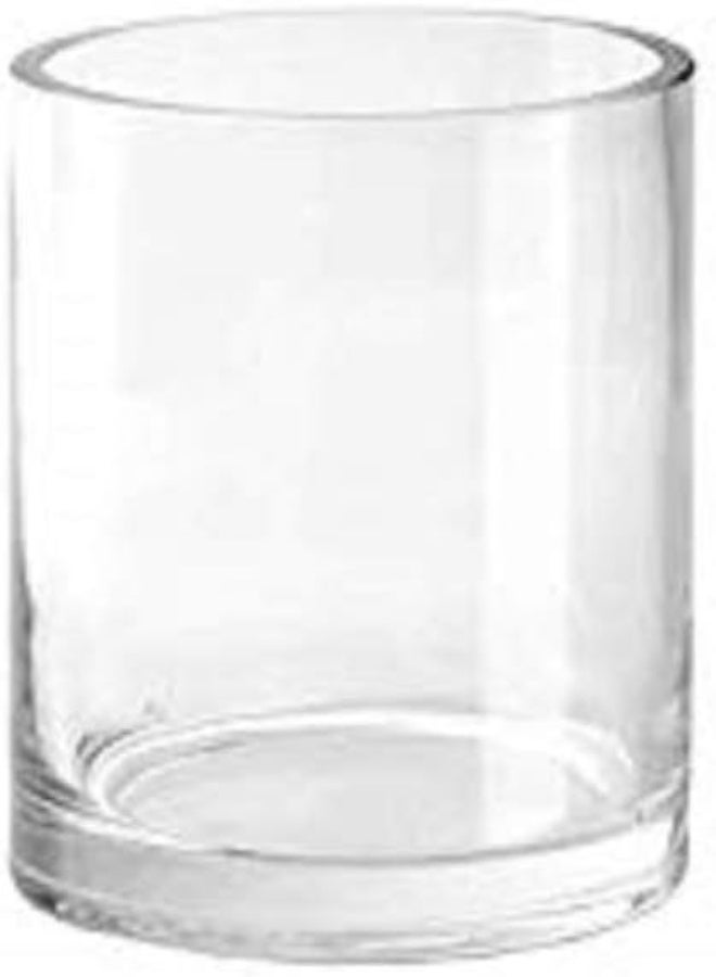 AKDC Serene Spaces Living Classic Clear Glass Cylinder Vase, Use For Floral Arrangements Or As Candleholder At Weddings, Parties, Events, Home Decor, Measures 4" Tall And 3.5" Diameter - Image 4