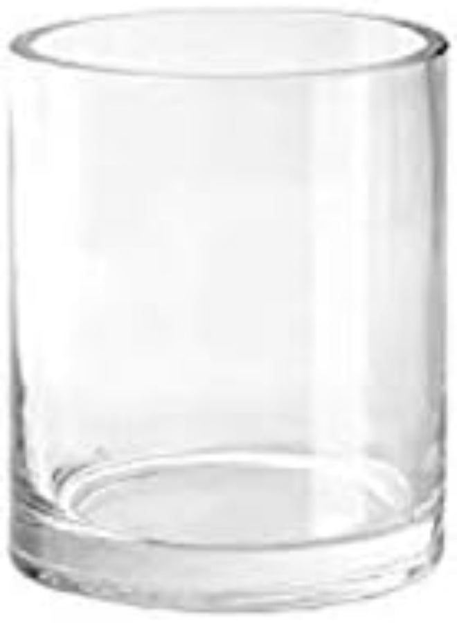 AKDC Serene Spaces Living Classic Clear Glass Cylinder Vase, Use For Floral Arrangements Or As Candleholder At Weddings, Parties, Events, Home Decor, Measures 4" Tall And 3.5" Diameter - Image 3