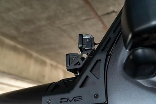 DV8 Offroad 50" Light Bar Mount for 2018-2026 Jeep Wrangler JL & 2020-2026 Gladiator JT | Optional 3" Pod Light Mounts | Sleek Low-Profile Design | Black Powder Coat (A-Pillar Dual Light Pod Mounts) - Image 5