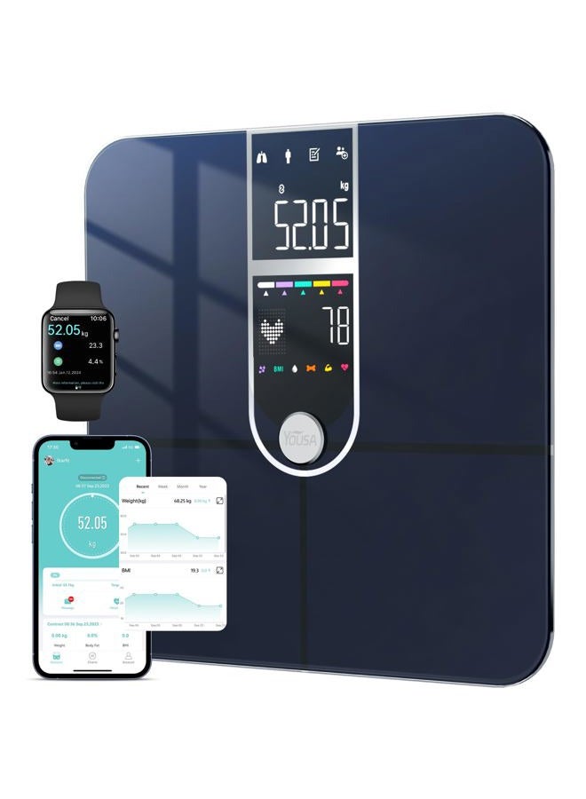 YOUSA Smart Scales for Body Weight, Dual Screen Display Digital Bathroom Scale High Accuracy Analyze 17 Body Composition Metrics Weight Watchers Scale for Body Weight Fat - Image 1