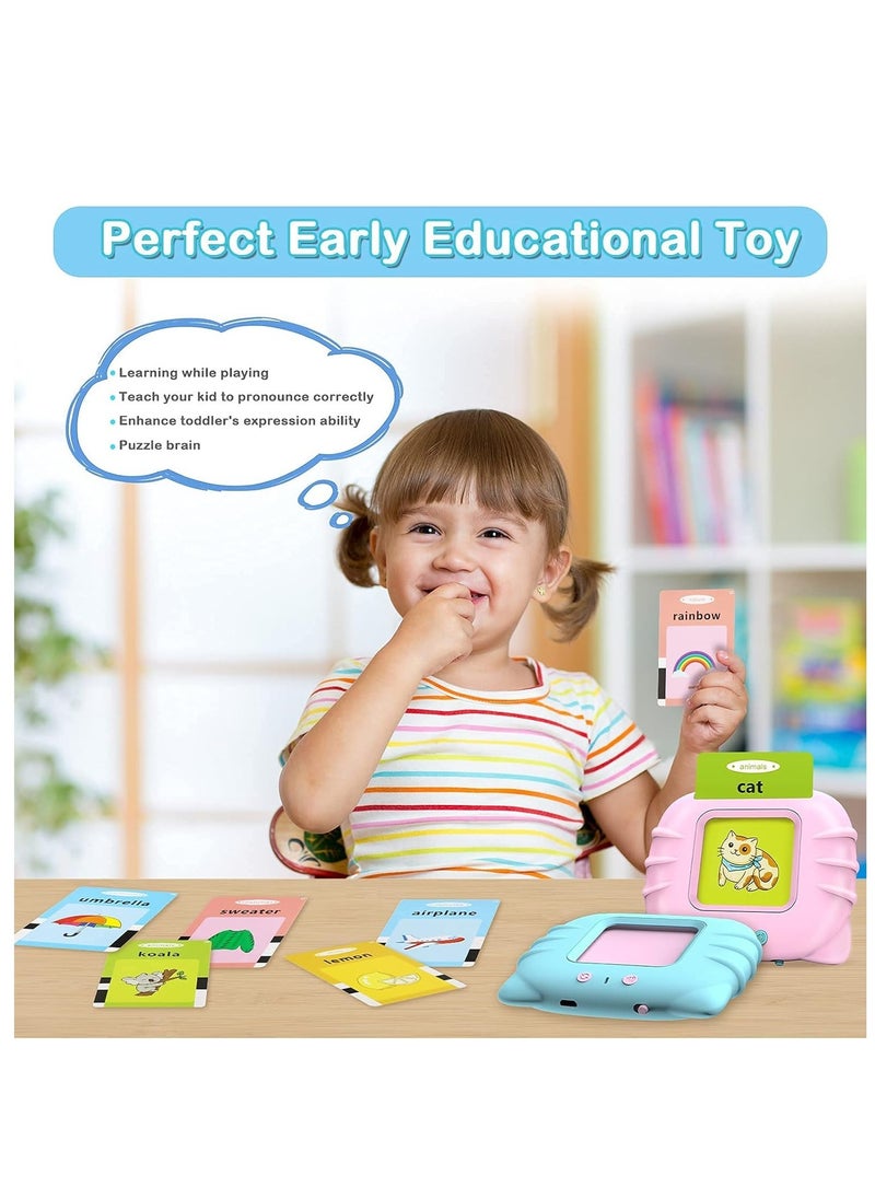 TIGER Educational Toy for Kids - Listen and Learn Literacy Audible Flash Cards for Toddlers (1-6 Years Old) with 112 Double-Sided Cards, Blue Reader - Interactive Learning Toy for Boys and Girls  - Image 4