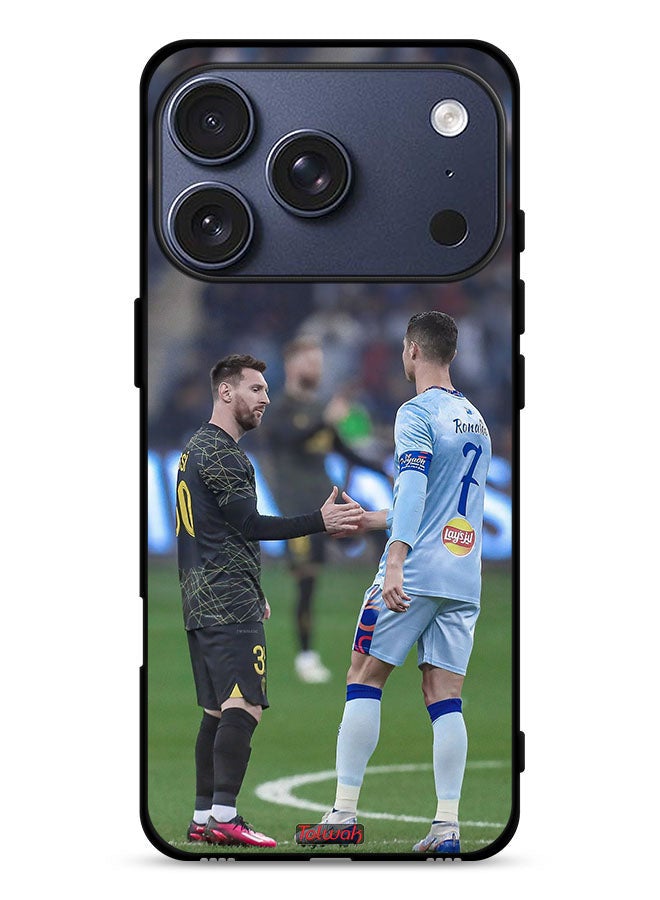 Tolwak Apple iPhone 17 Pro Protective Case Cover Messi And Ronaldo - Image 1